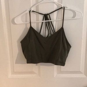 Green crop top